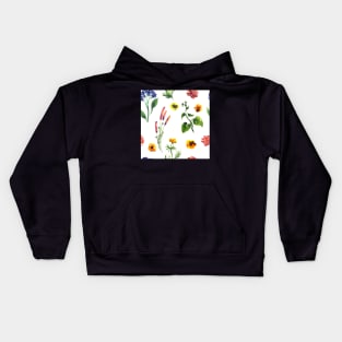 Seamless plants pattern. Floral decorative illustration Kids Hoodie